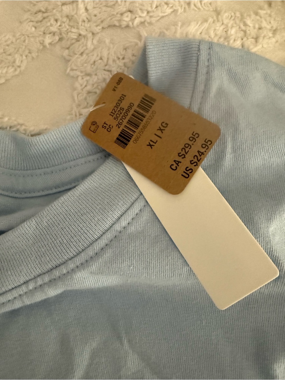 PINK Victoria's Secret Light Blue Short Sleeve Crewneck Tee - Picture 3 of 10